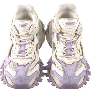 BALENCIAGA track low chunky sneaker lavender & white